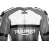 Triumph Classic Grey Motorcycle Armoured Leather Biker Jacket 
